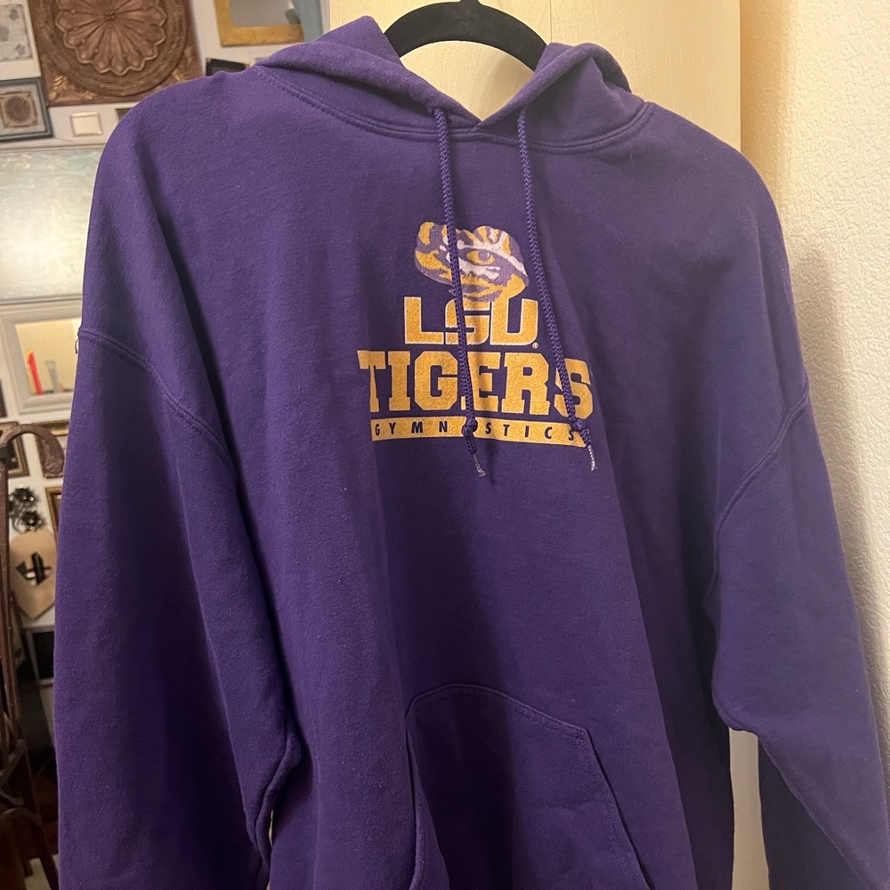 Vintage purple LSU hooded sweatshirt SzL